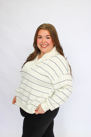 Linear Luxe Scuba V-Neck Reg/Curvy - Trudy's Trendy Boutique