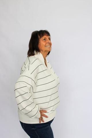 Linear Luxe Scuba V-Neck Reg/Curvy - Trudy's Trendy Boutique