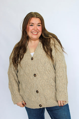 Timber Cable Knit Cardigan - Trudy's Trendy Boutique