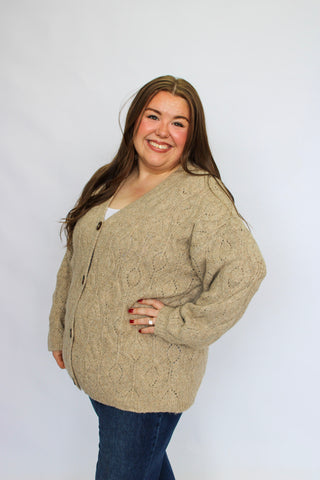 Timber Cable Knit Cardigan - Trudy's Trendy Boutique