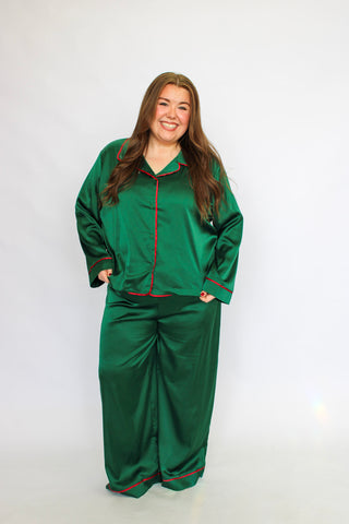 Slumber Party Satin PJ Set - Trudy's Trendy Boutique