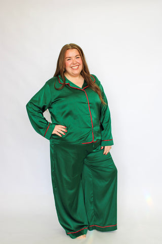 Slumber Party Satin PJ Set - Trudy's Trendy Boutique