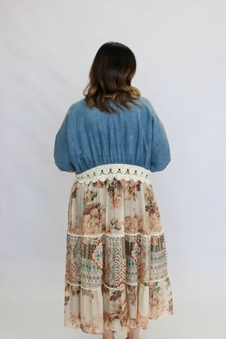 Magnolia Patchwork Kimono - Trudy's Trendy Boutique