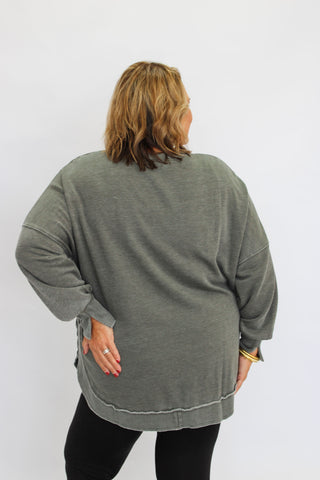 Sundown Slouch Sweatshirt-Black - Trudy's Trendy Boutique