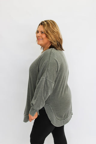 Sundown Slouch Sweatshirt-Black - Trudy's Trendy Boutique
