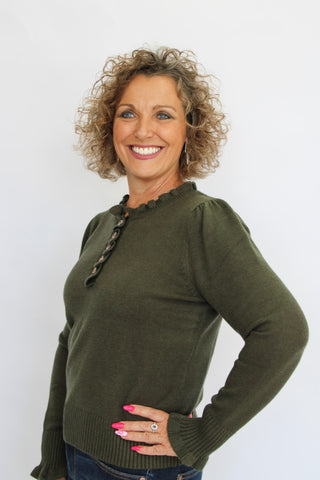 Florence Ruffled Knit Sweater