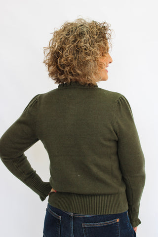 Florence Ruffled Knit Sweater