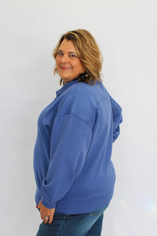 Contour Scuba Half-Zip-Marlin - Trudy's Trendy Boutique