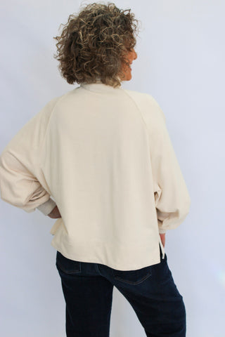 Sporty Stripe Snap-Neck Pullover - Trudy's Trendy Boutique