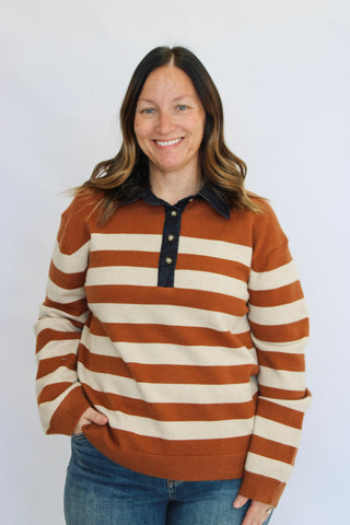 East Coast Cable & Denim Knit - Trudy's Trendy Boutique