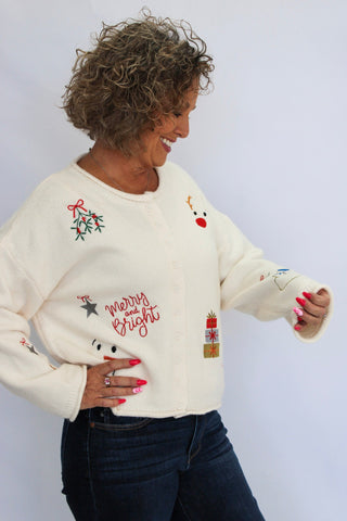 Jolly & Bright Storybook Cardigan - Trudy's Trendy Boutique