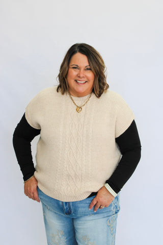 Ivy League Cable Knit Sweater Vest - Trudy's Trendy Boutique