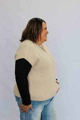 Ivy League Cable Knit Sweater Vest - Trudy's Trendy Boutique