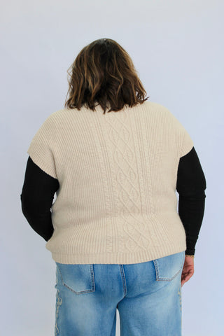 Ivy League Cable Knit Sweater Vest - Trudy's Trendy Boutique
