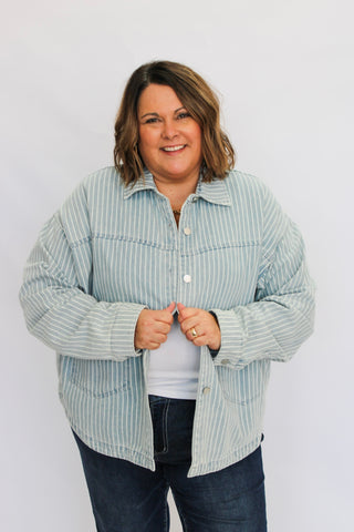 Pacific Striped Jean Jacket