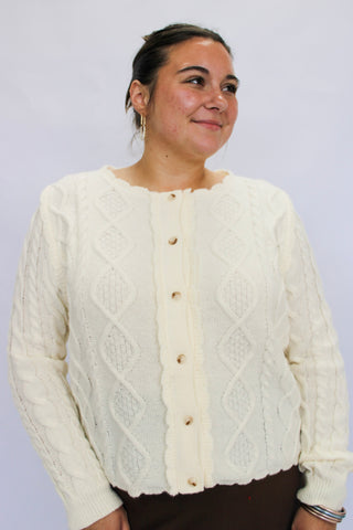 Belle Scallop-Hem Cable Knit - Trudy's Trendy Boutique
