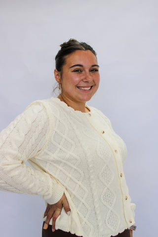 Belle Scallop-Hem Cable Knit - Trudy's Trendy Boutique
