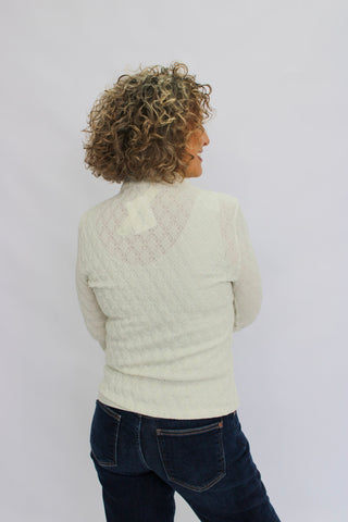 Shimmer Essence Mock Neck Top - Trudy's Trendy Boutique