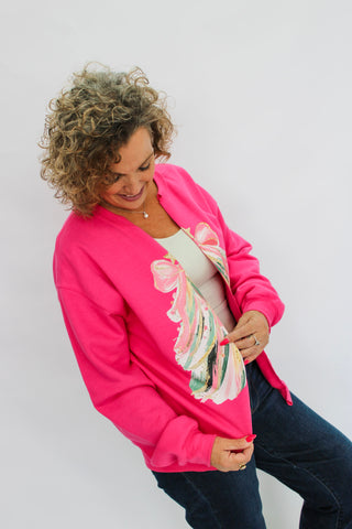 Painted Christmas Tree Split Front Sweatshirt - Trudy's Trendy Boutique