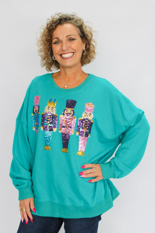 Glitter Nutcracker Sweatshirt - Trudy's Trendy Boutique