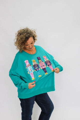 Glitter Nutcracker Sweatshirt - Trudy's Trendy Boutique
