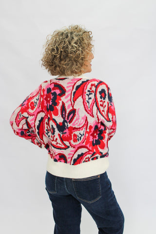 Cozy Paisley Knit Sweater
