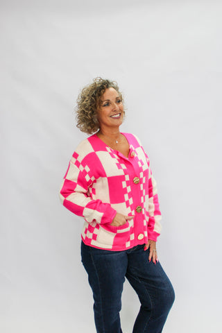 Check & Charm Cardigan - Trudy's Trendy Boutique
