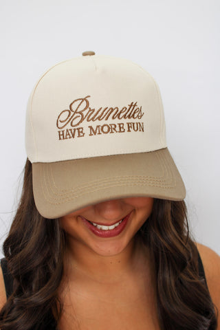 Brunettes Have More Fun Hat-Ash Mocha