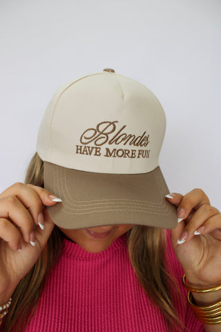 Blondes Have More Fun Hat-Ash Mocha