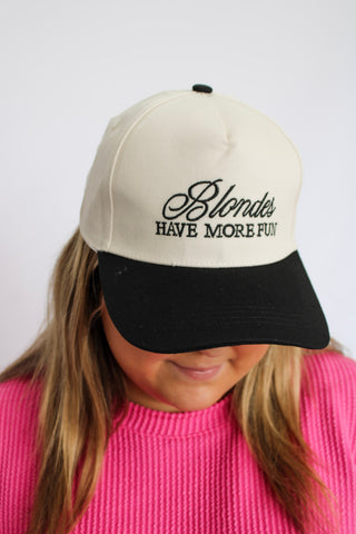 Blondes Have More Fun Hat-Black