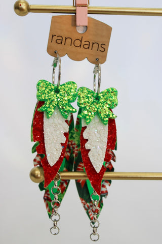 Randans Red White Stripe Bows - Trudy's Trendy Boutique