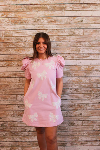 Sweeten the Day Bow Dress - Trudy's Trendy Boutique