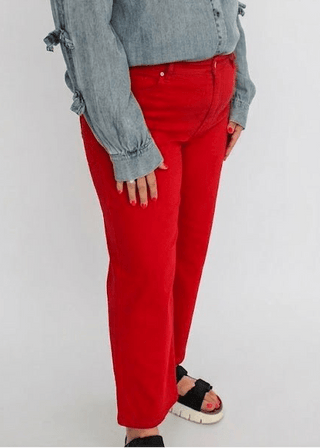 Mica High Rise Straight Fit Lava/Curvy - Trudy's Trendy Boutique