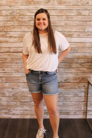 Judy Blue HW Vintage Fray Shorts - Trudy's Trendy Boutique