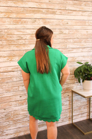 Fashion Sense Scalloped Dress - Trudy's Trendy Boutique