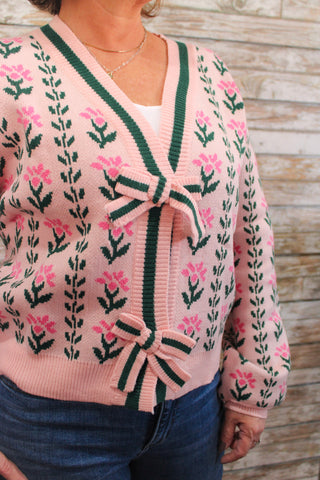 Blossom Bow Cardigan - Trudy's Trendy Boutique