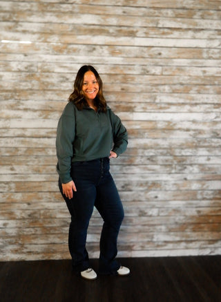 Sleek Retreat Scuba Half Zip - Trudy's Trendy Boutique