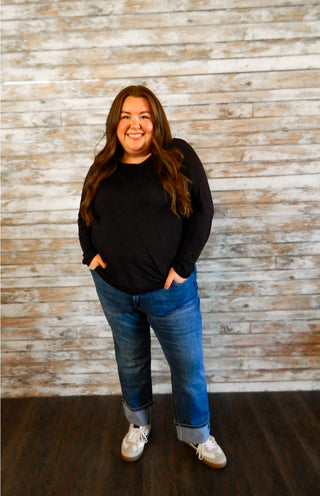 Lovervet HR Cuff Ankle Straight/Curvy - Trudy's Trendy Boutique
