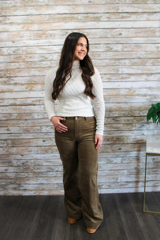 Judy Blue HW Retro Olive Jeans - Trudy's Trendy Boutique