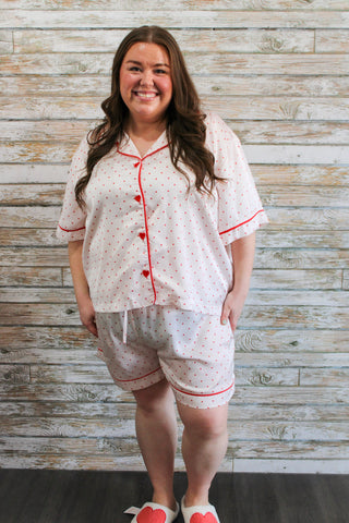 Valentine Satin PJ Set - Trudy's Trendy Boutique