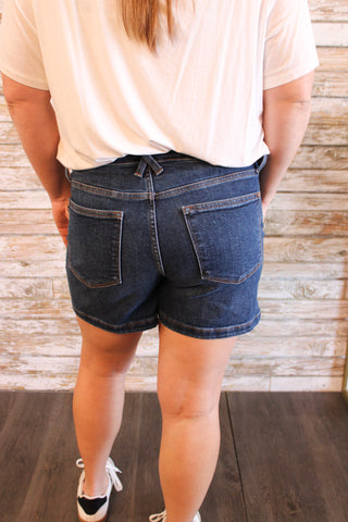 Judy Blue HW Double Button Shorts - Trudy's Trendy Boutique