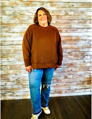 Judy Blue MR BF Release Hem Jeans/Curvy - Trudy's Trendy Boutique