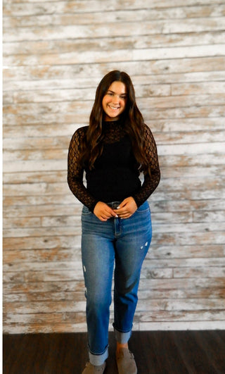 Lovervet HR Cuffed Straight Jeans - Trudy's Trendy Boutique