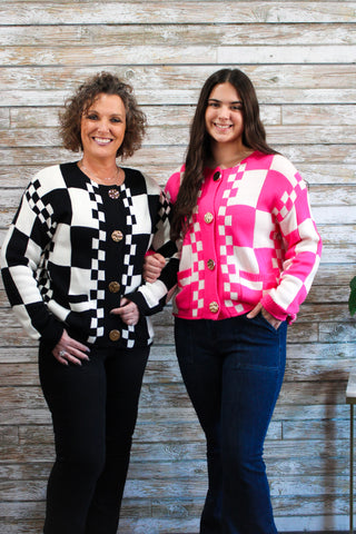 Check & Charm Cardigan - Trudy's Trendy Boutique