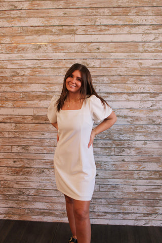Perfect White Dress - Trudy's Trendy Boutique