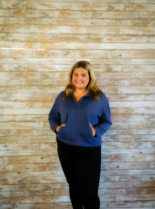 Sleek Retreat Scuba Half Zip - Trudy's Trendy Boutique