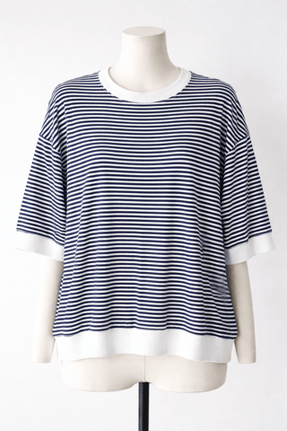 Everyday Edge Stripe Top/Curvy - Trudy's Trendy Boutique