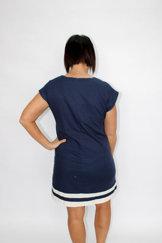 Seaside Stripe Linen Dress - Trudy's Trendy Boutique