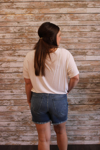 Judy Blue HW VFront Shorts - Trudy's Trendy Boutique