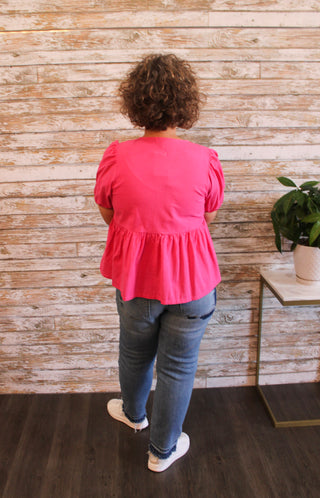 Feel The Love Bow Top - Trudy's Trendy Boutique